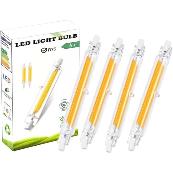 2-pack R7S LED-lampor 78 mm 10 W dimbara, kompatibla med kök, badrum och trädgårdsbelysning [JUN]