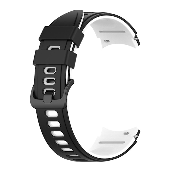 Silikonarmband till Samsung Galaxy Watch 4/5/6 40/44mm / Watch6 Classic 43mm 47mm / 5 Pro 45mm Black  White