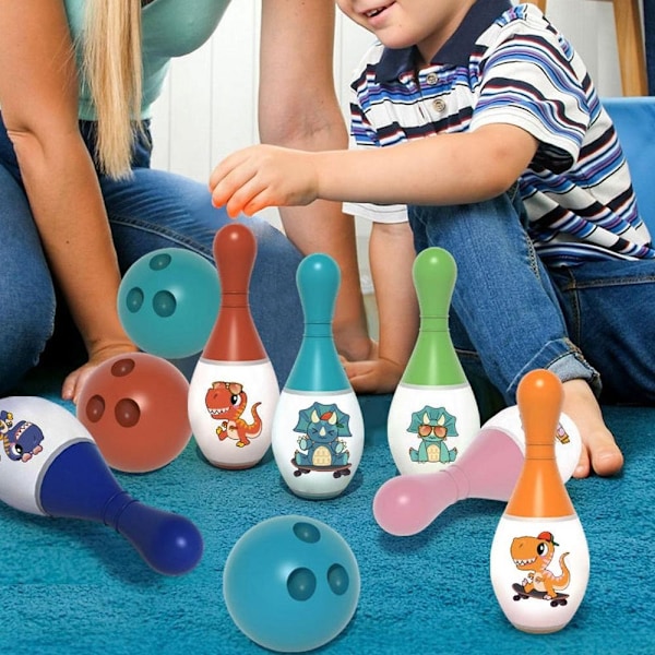 Barn Bowling Set Leksaker Pojkar Flickor med nummer 18CM