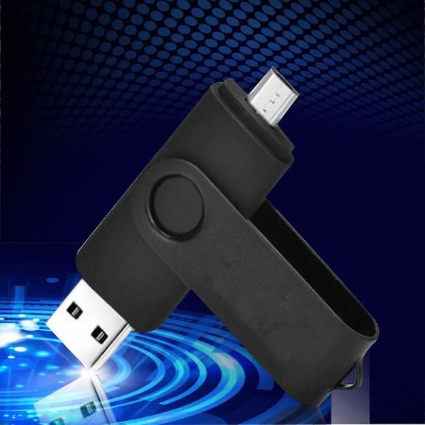 Svart 64gb USB 2.0 Otg USB Flash Drive Smartphone USB Stick Mobi