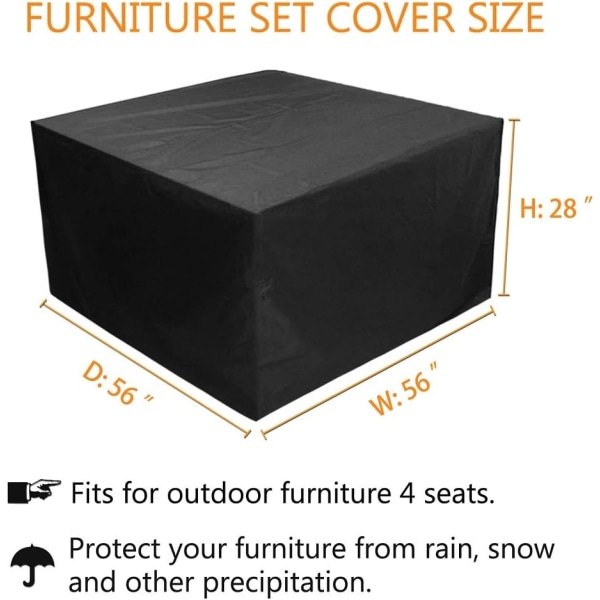 Vattentät utomhusmonterad möbelöverdrag Cover