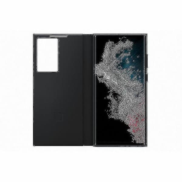 Samsung Galaxy S22 Ultra Smart Clear View Cover Etui i Sort[JUN]