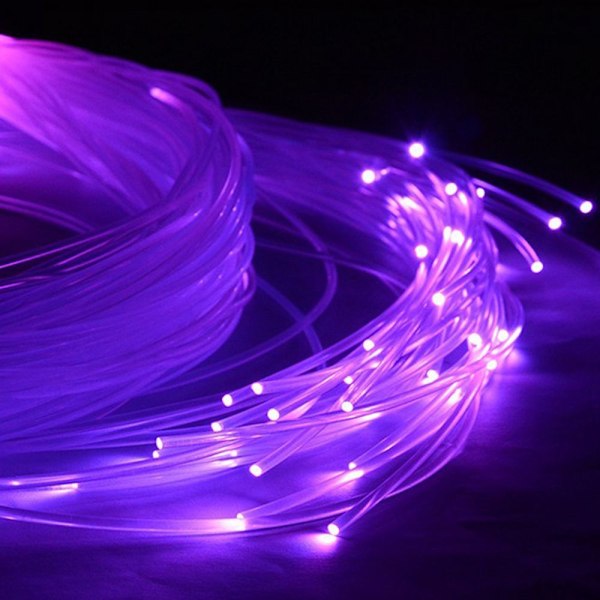50m x 0,75 mm/1,0 mm Fiberoptisk Kabel Endeglødet LED-Lys 50MX1MM 50mx1mm