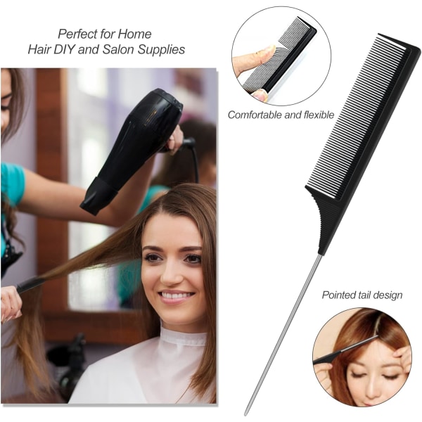 3 stk Slick Brush Set, Plast Brist Hårbørste Rettende kamkant Hårbørste Rettende sett