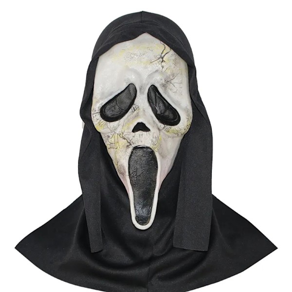 Halloween Mask Scream Ghostface Spöke Läskig Skräck Skalle Latex Mask För Halloween Fest Cosplay A