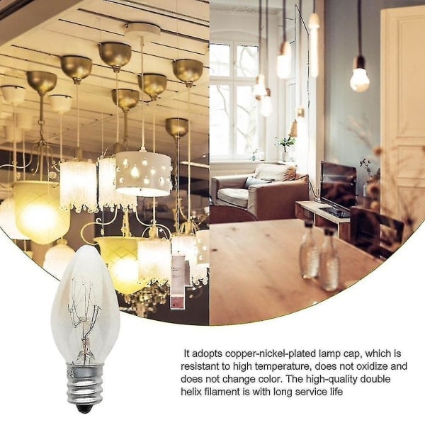 10 stk E12 Glødepære 220v-240v 10w C7 Glødepære - varm farve - Glødepære/Wolfram Glødepære Stue Lampe