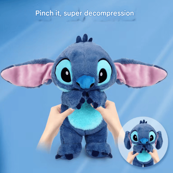 Beroligende Stitch Plyslegetøj med Åndedrætsbevægelse til Søvn[JUN] blue