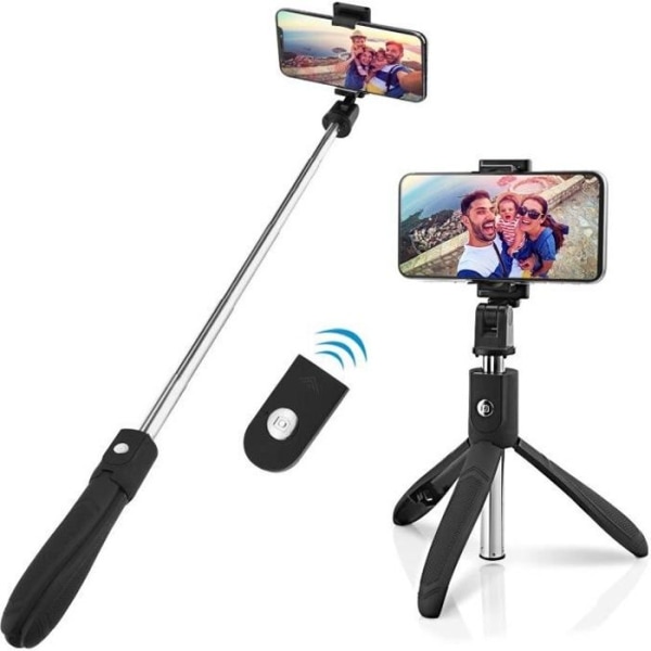 Selfie Stick-stativ med fjärrkontroll för iPhone, Samsung