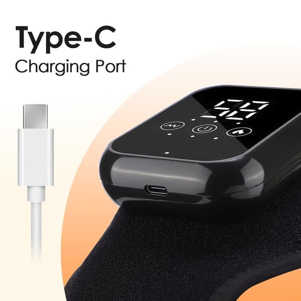 USB-ladattava 3-in-1 sähköinen jalkahieroja lämmöllä, 3 tilaa ja 5 tasoa 1pack