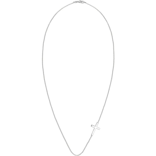 Klassiskt kors 925 sterling silver damhalsband