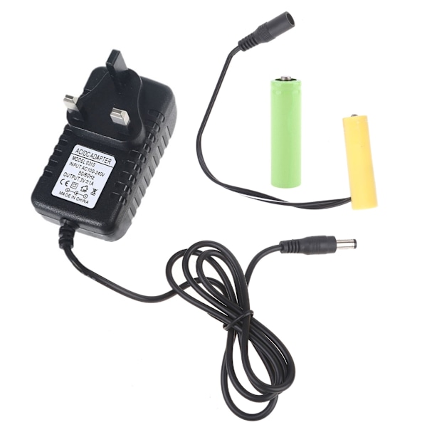 Universal 3V AM3/LR6/AA batterieleminatorer EU/US/UK Strømkabel Bytt ut 2 stk 1,5V AA størrelse batterikabel 0.08 US