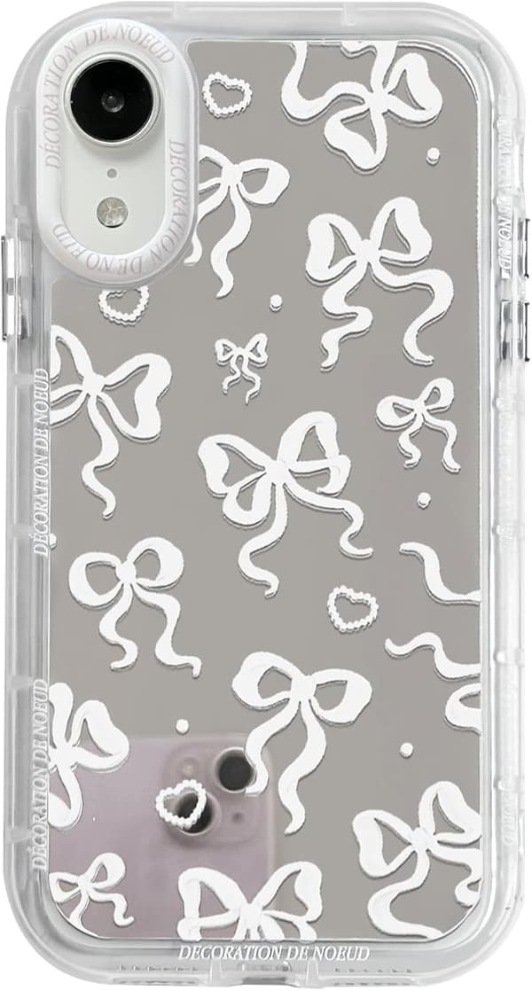 Sødt spejlrosethjerte-designcover kompatibelt med iPhone XR [JUN] iPhone XR
