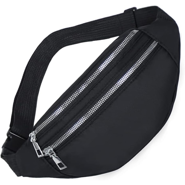 Svart Sport Oxford Cloth Fanny Pack Vanntett Fanny Pack Justerbart Treningsbelte Fanny Pack For Utendørs Trening