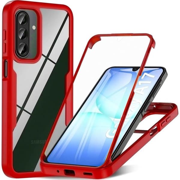 BOOLING Stødsikkert etui til Samsung Galaxy A17 4G/5G - Rød kant[JUN] Röd