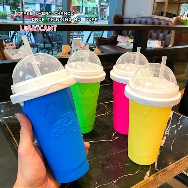 Slushie Maker Cup Magic Nopea Jäädytetty Smoothiet Kuppi yellow