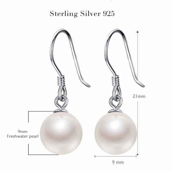 Kvinnors pärlörhängen Basic Hängande Drop Earrings Silver