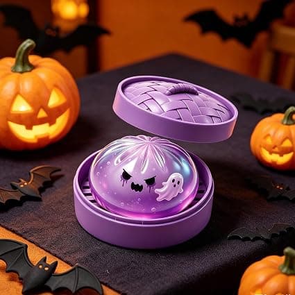Glitter Dumpling Squishy Ghost Inside, Halloween Squishy med ångkokare, mjuk fidgetleksak för vuxna, present Style 3