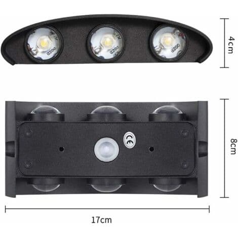 6W Moderni LED-seinävalaisin IP65 Vedenpitävä sisä- ja ulkokäyttöön