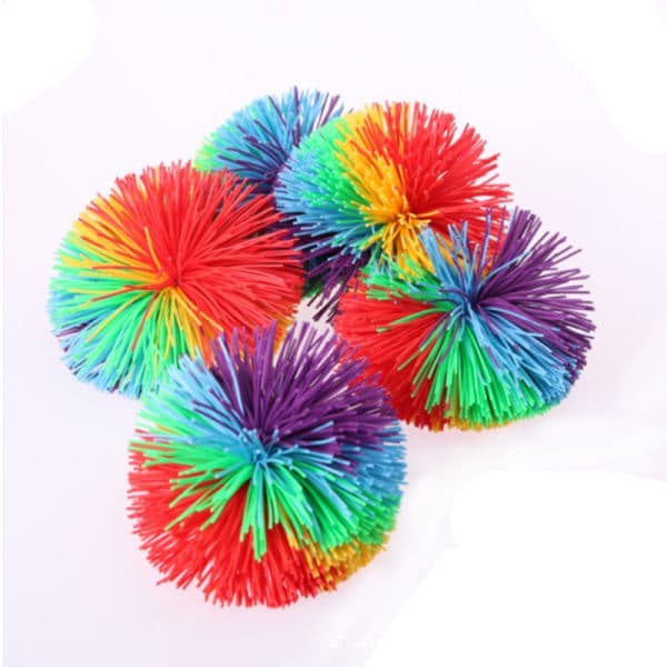 5-pak teksturerede sensoriske stressbolde til børn - Rainbow Fidget Toys[JUN]