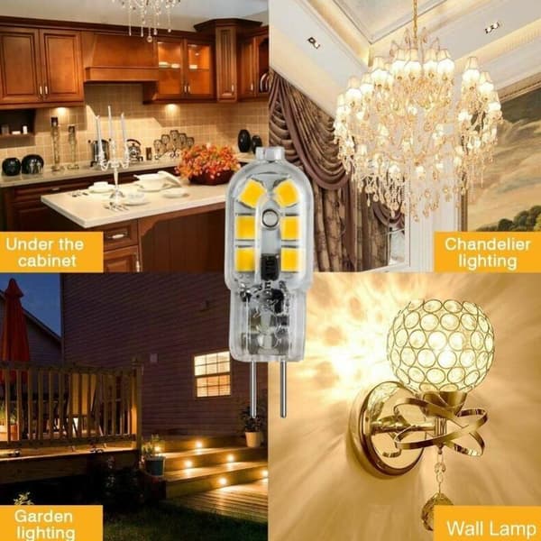 G4 LED-lampor 12V 1W motsvarande 10W halogen 10-pack[JUN]