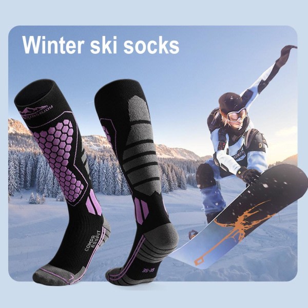 1 par Herr Dam Performance Ski Sock Long Thermal Winter Sn
