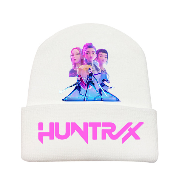 Kpop Demon Hunter Lockig Ullmössa för Vintervärme [JUN] One size White-8