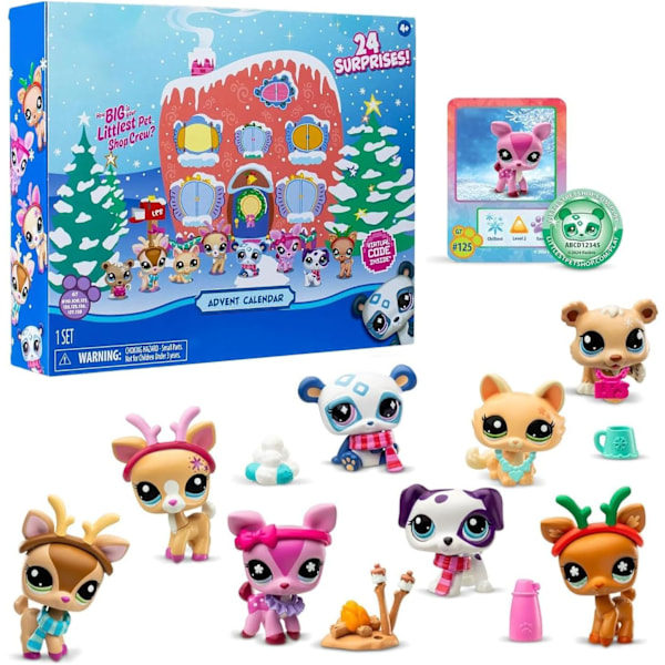 LPS Advent Calendar Christmas 2024, 24 Days Christmas Countdown Calendar | cute lips christmas surprise toys accessories