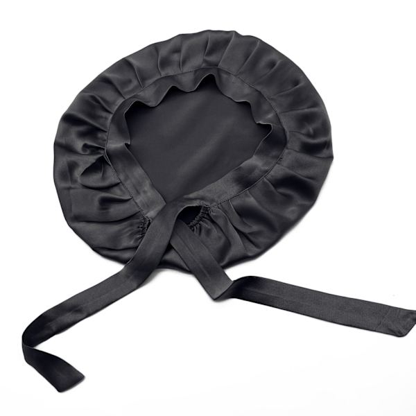 Silkehette for hårbeskyttelse og redusert krus[JUN] black