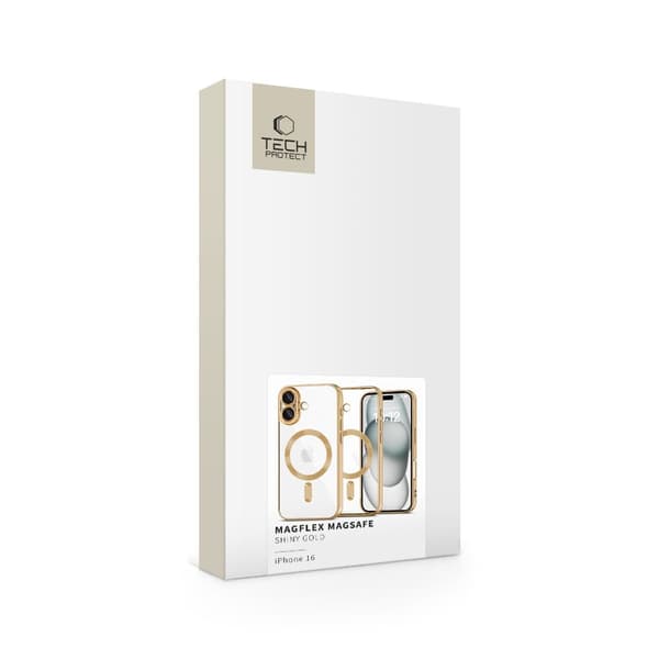 Tech-Protect iPhone 16 Deksel MagSafe MagFlex Shiny Gold[JUN] 40