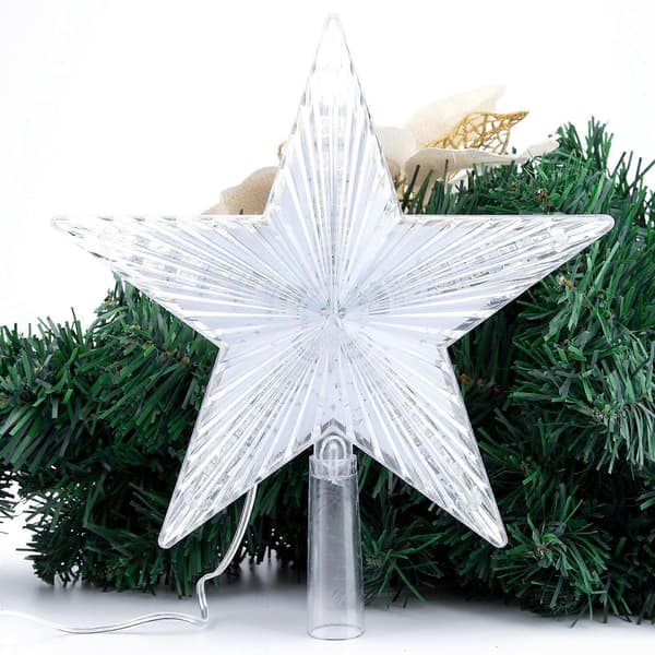 LED Julestjerne Topp - Plug-in 5-punkts Belyst Juledekorasjon [JUN]