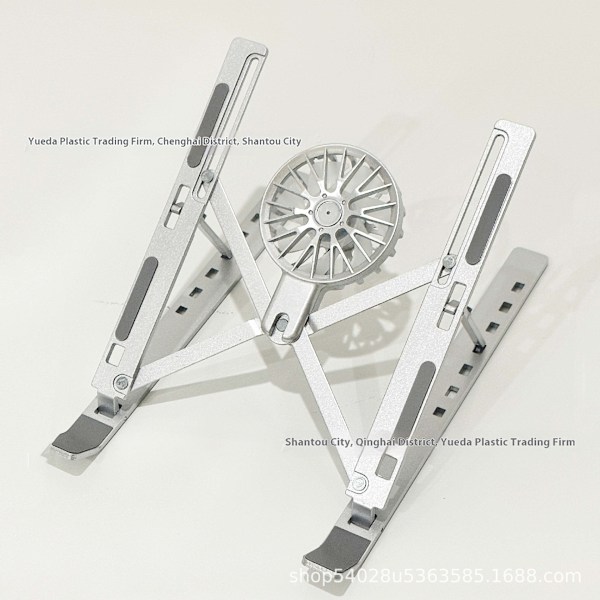 Bærbar computer stand Foldbar varmeafledning aluminiumslegering stand Bærbar opbevaring løfte bærbar computer stand (sølv med blæser)