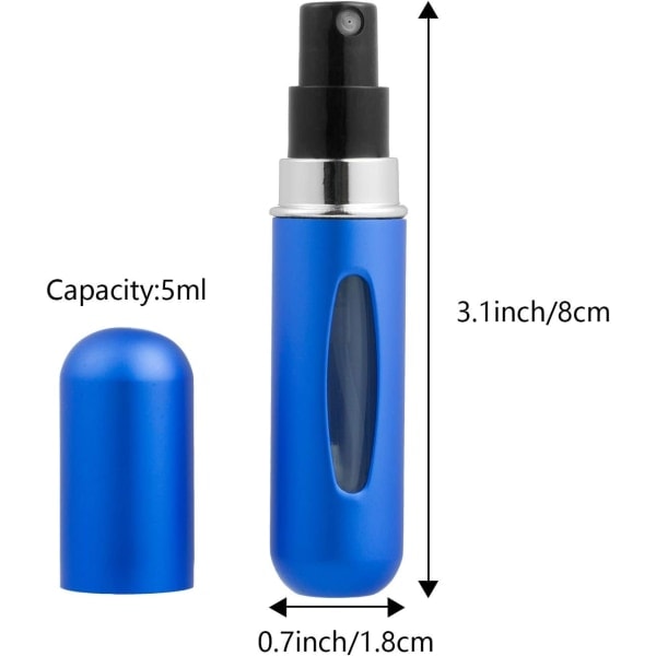 TG 4 stk parfymeflasker, 5 ml bærbar påfyllbar flaske