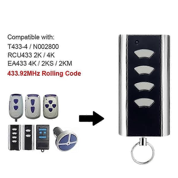 2-pack garageportsfjärrkontroll kompatibel med Entrematic RCU 433-2[JUN]