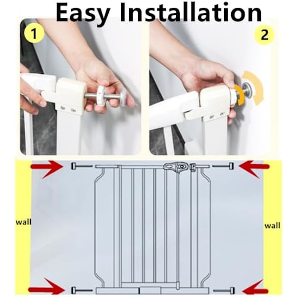 Universal Baby Gate gängad spindelstång M10(10mm/0,39\"), reservskruvbultdelssats, extra lång baby gate förlängningsadapter