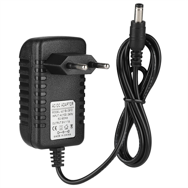 Varmebestandig Li-ion ladeadapter 9V/1A Hurtiglading med flertrinnsbeskyttelse