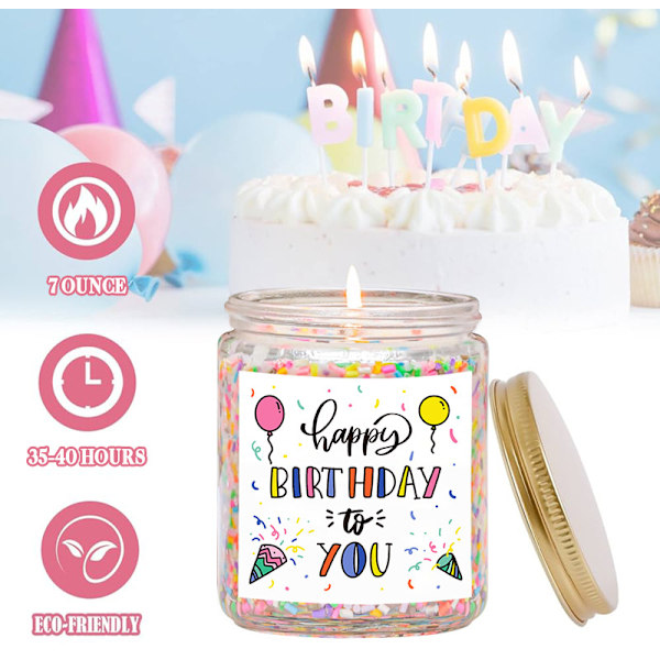 Colorful Particle Aromatherapy Candle Creative Scent Gift Soy Wax Handmade Birthday Candle (Lavender) Lavender