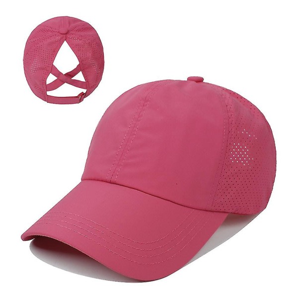 Cap för utomhussport som andas Mesh (rosaröd)