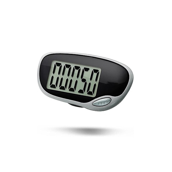Stegräknare för promenader, exakt pedometer med stor display och bältesklämma för män, kvinnor, barn och seniorer