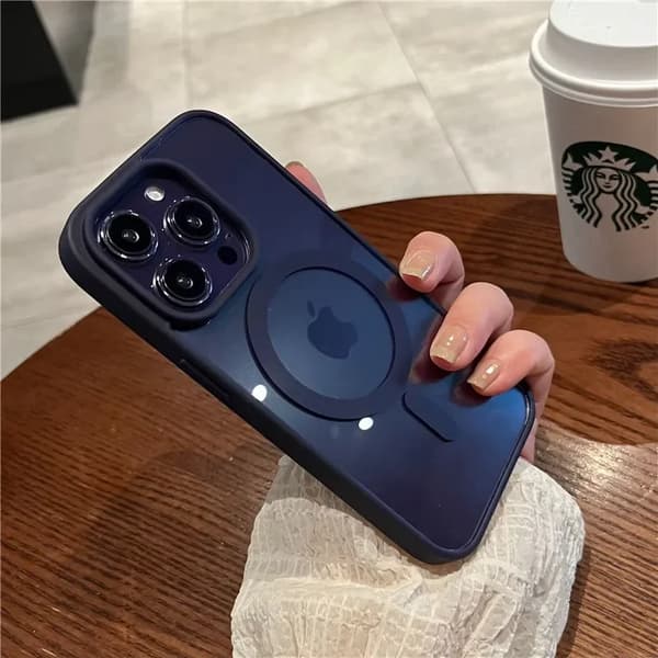 Magnetiskt Stötsäkert Telefonfodral Kompatibelt med iPhone 16 15 14 13 12 11 Pro Max Mini Plus MagSafe Trådlöst Laddningsskydd Grå[JUN] For iPhone 12Pro Max Grey