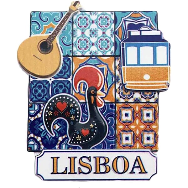 3D Lissabon Portugali Jääkaappimagneetti Turistimuisto Käsintehty Matkamuisto