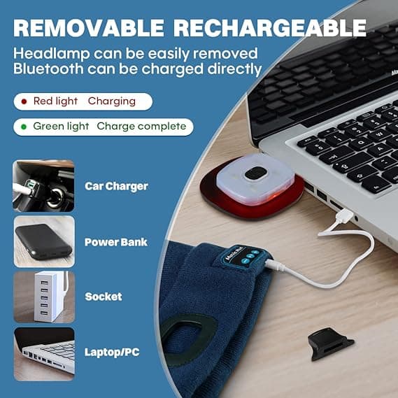 Bluetooth-pipo kuulokkeilla, kaiuttimella ja LED-valolla [JUN]