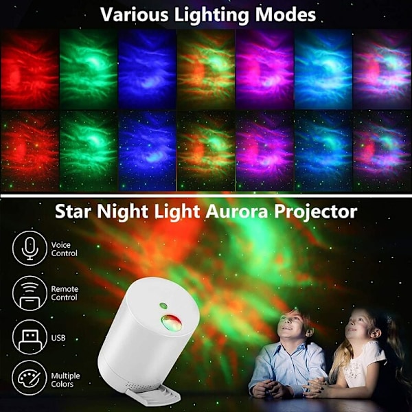 Stjärnhimmelsprojektor, Ocean Wave Galaxy-lampa med fjärrkontroll