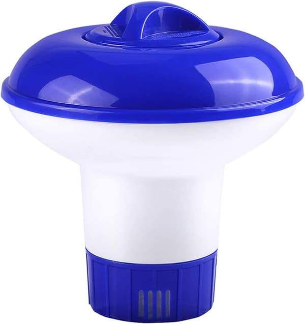 Flydende dispenser klortabletter boblebad pool spa, flydende poolklor, klortabletholder (5 tommer)