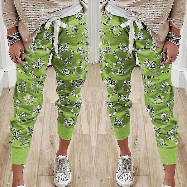 Kvindes Print Casual og Grinch Face Drink Up Juletrøjer_xush Hoodie Hoodie L