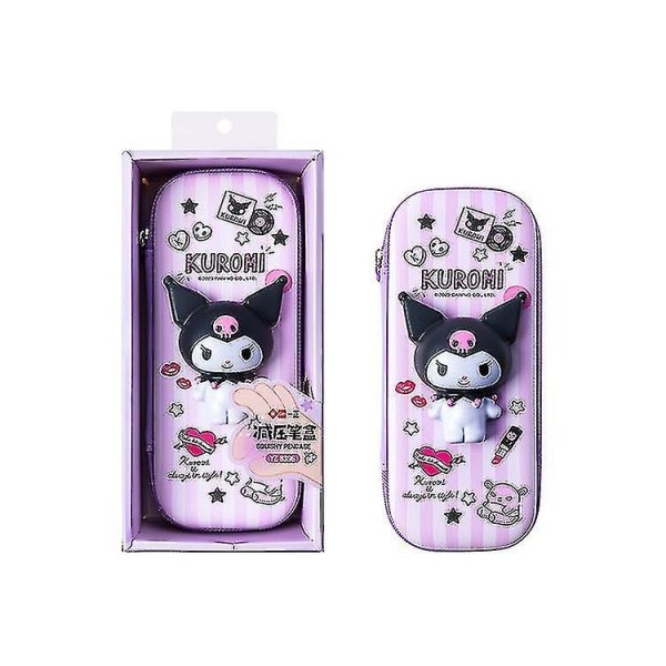 PU Stor Kapacitet Pennetui Kawaii Hellokitty Cinnamoroll Melody Skole Penne Taske Pennetui Tilbehør Kontorartikler