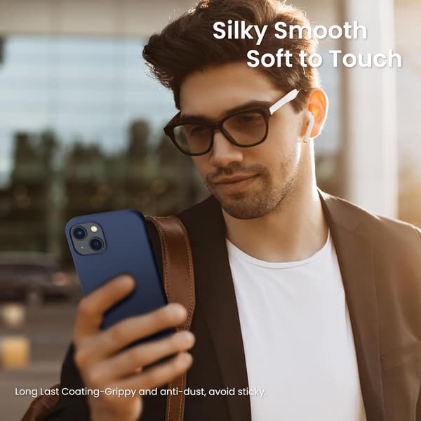 Støtsikkert flytende silikondeksel til iPhone 13 6.1\" - Ultratynn helkroppsbeskyttelse [JUN] Navy blue