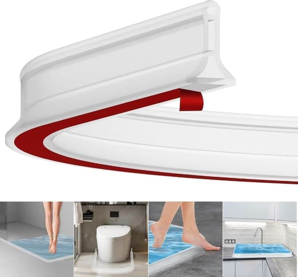 2m Självhäftande Vattentät Duschlist, 4cm Hög[JUN] White