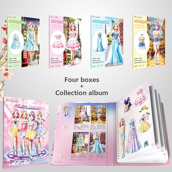 Magnetisk Prinsesse Utkledningsdukke Leketøysett for Jenter, Reisespill[JUN] Lea