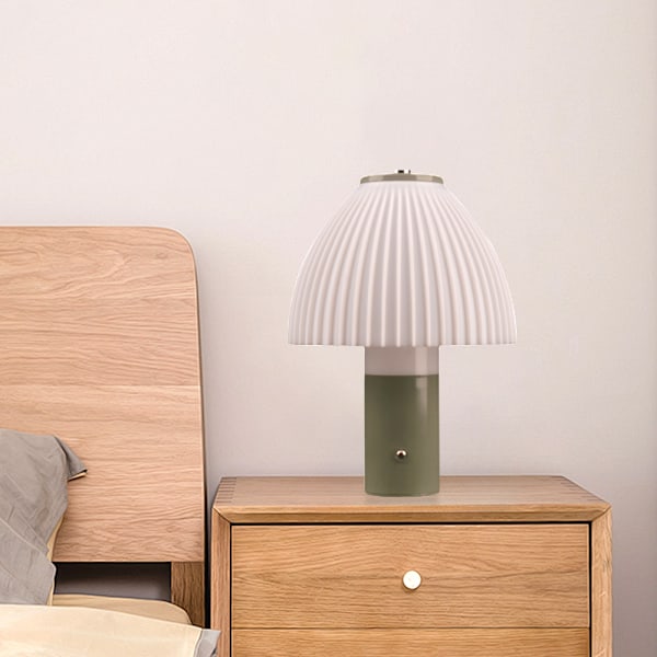 Minimalistisk berøringslampe - Nattbordsstemningslys, bærbar nattlampe for soverom/camping, moderne atmosfære Light green
