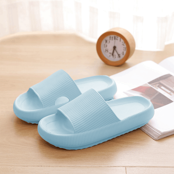 Tjocka molntofflor för damer ljusblå light blue 34/35（230mm）
